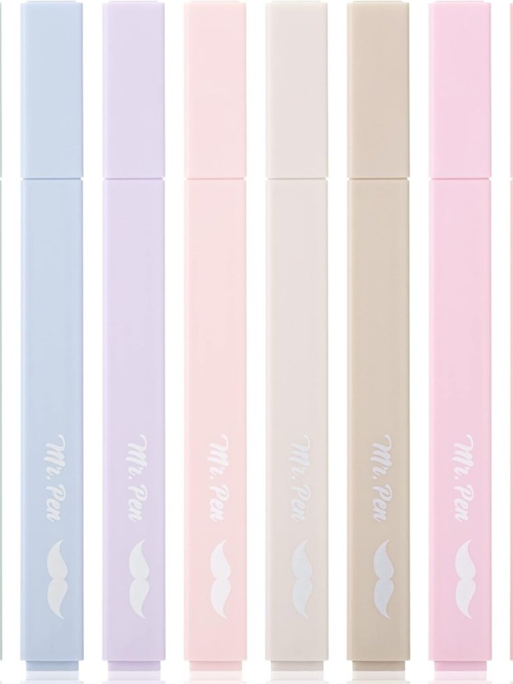 Aesthetic Highlighters No Bleed, 8 Pack, Muted Pastel Color | Chisel Tip, Cute H